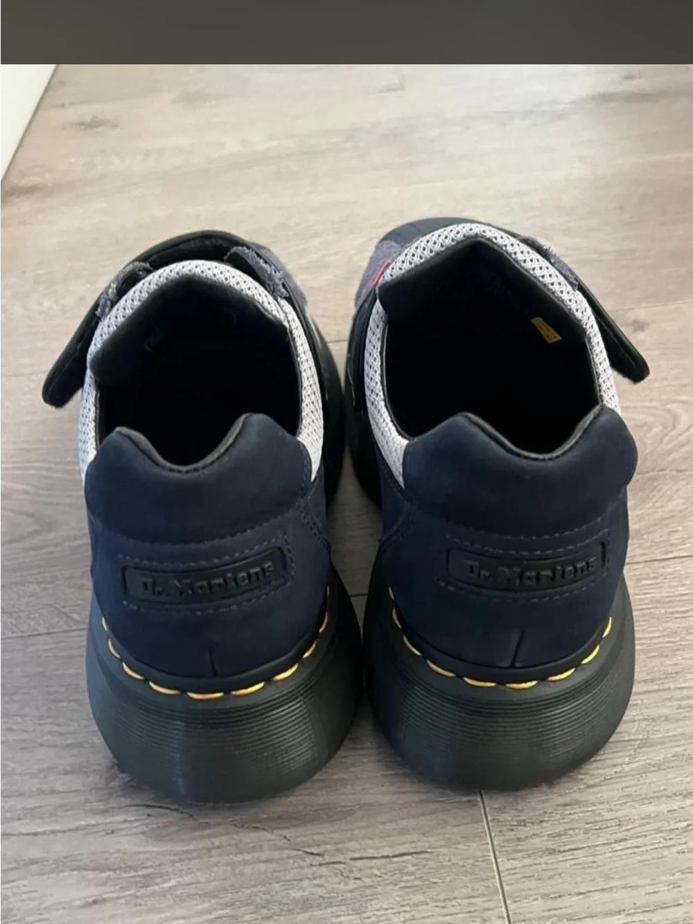 Dr. Martens buzz limited edition red and blue Velcro Strap shoes